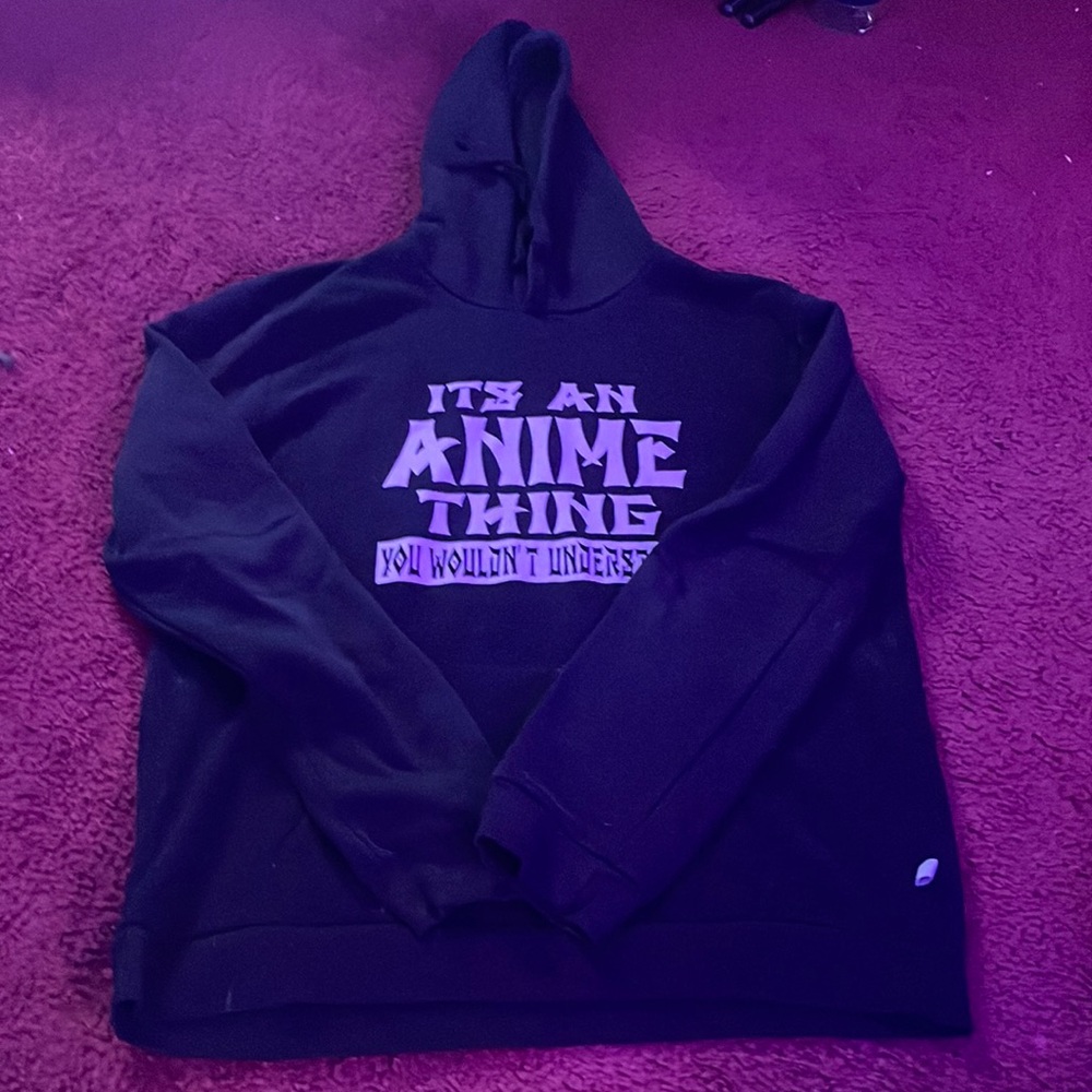 black anime hoodie